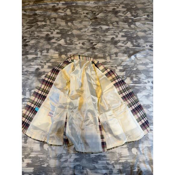 Jack Tar Pastel Plaid Tartan Vintage Lined Suite Jacket Made in USA Boys 10 - Picture 8 of 8